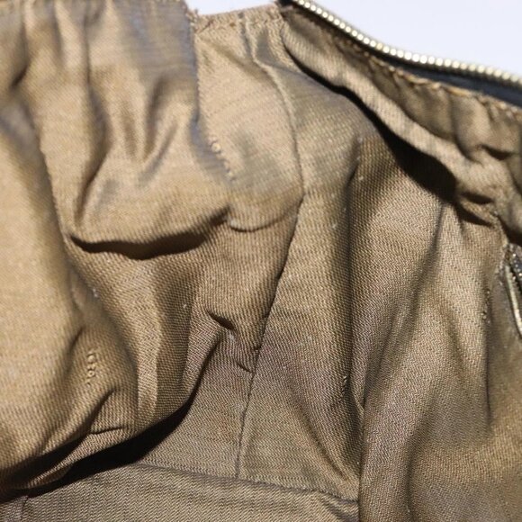 FENDI Zucca Canvas Vanity Pouch Black Brown Gold Auth 124810 - Picture 13 of 16